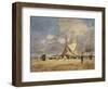 On the Pier, Deauville, 1889-Eugène Boudin-Framed Giclee Print