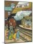 On the Platform at Portland Road Station London-Thomas Crane-Mounted Art Print