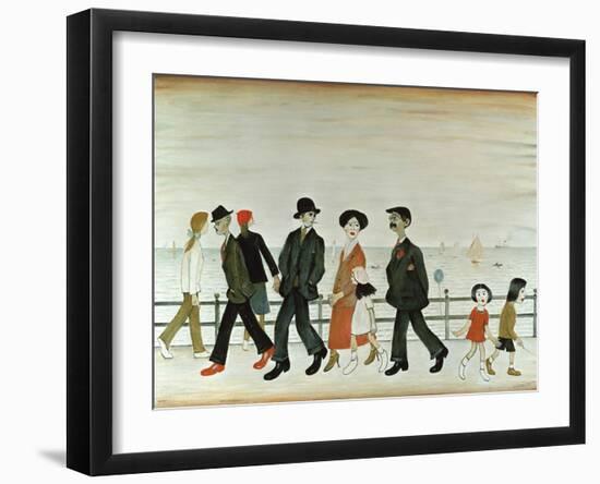 On the Promenade-Laurence Stephen Lowry-Framed Art Print