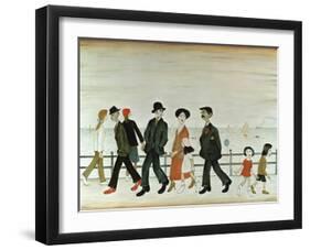 On the Promenade-Laurence Stephen Lowry-Framed Art Print