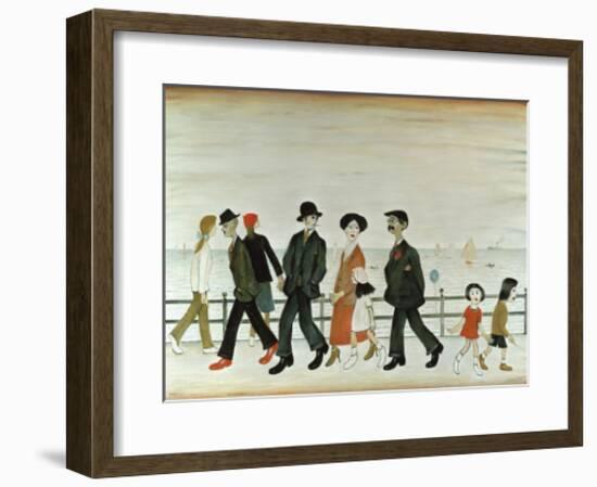 On the Promenade-Laurence Stephen Lowry-Framed Art Print