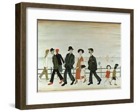 On the Promenade-Laurence Stephen Lowry-Framed Art Print