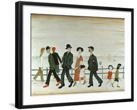 On The Promenade-Laurence Stephen Lowry-Framed Giclee Print