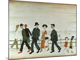 On The Promenade-Laurence Stephen Lowry-Mounted Giclee Print