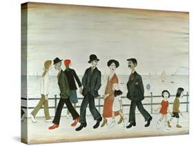 On The Promenade-Laurence Stephen Lowry-Stretched Canvas