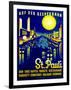 On the Reeperbahn, St. Pauli', Poster Advertising Hamburg, 1936-null-Framed Giclee Print