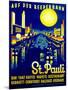 On the Reeperbahn, St. Pauli', Poster Advertising Hamburg, 1936-null-Mounted Giclee Print