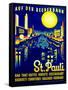 On the Reeperbahn, St. Pauli', Poster Advertising Hamburg, 1936-null-Framed Stretched Canvas