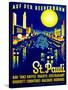 On the Reeperbahn, St. Pauli', Poster Advertising Hamburg, 1936-null-Stretched Canvas