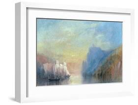 On the Rhine, 1830-J M W Turner-Framed Giclee Print