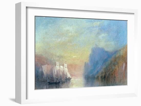 On the Rhine, 1830-J M W Turner-Framed Giclee Print