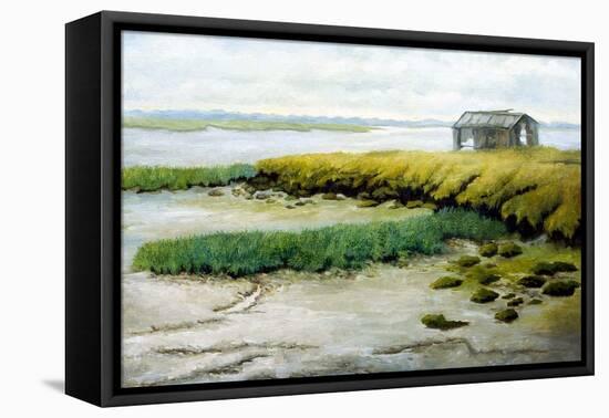 On the river Colne-Cristiana Angelini-Framed Stretched Canvas