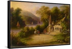 On the River Dart Between Totnes and Dartmouth, 1869-John Wallace Tucker-Framed Stretched Canvas