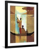 On the River II-Keith Mallett-Framed Giclee Print