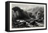 On the River Lledr, a River in North Wales and the Second Major Tributary of the River Conwy. Uk-null-Framed Stretched Canvas