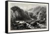 On the River, Lledr, Wales, UK, 19th Century-null-Framed Stretched Canvas