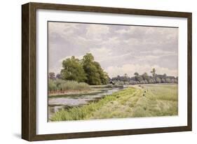 On the River Ouse, Hemingford Grey, 1904-William Fraser Garden-Framed Giclee Print