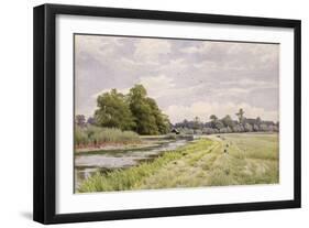 On the River Ouse, Hemingford Grey, 1904-William Fraser Garden-Framed Giclee Print