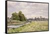 On the River Ouse, Hemingford Grey, 1904-William Fraser Garden-Framed Stretched Canvas