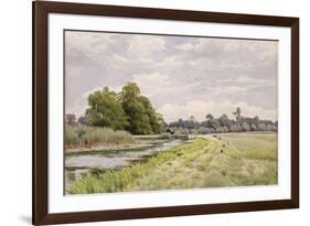 On the River Ouse, Hemingford Grey, 1904-William Fraser Garden-Framed Giclee Print