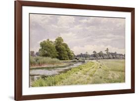 On the River Ouse, Hemingford Grey, 1904-William Fraser Garden-Framed Giclee Print