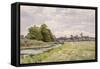 On the River Ouse, Hemingford Grey, 1904-William Fraser Garden-Framed Stretched Canvas