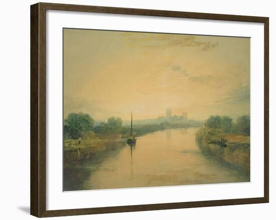 On the River Ouse-J. M. W. Turner-Framed Giclee Print