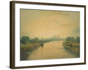 On the River Ouse-J. M. W. Turner-Framed Giclee Print