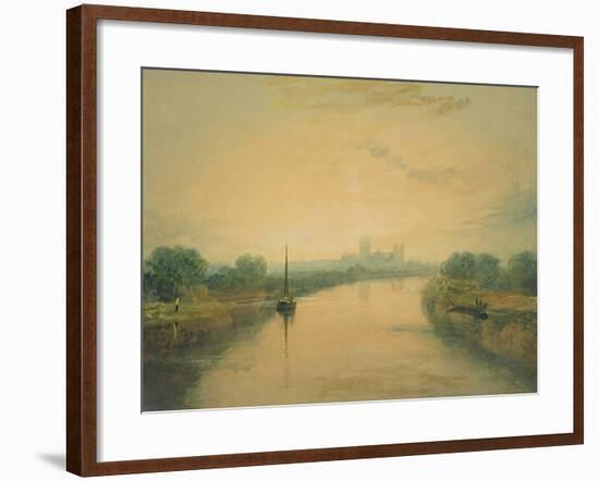 On the River Ouse-J. M. W. Turner-Framed Giclee Print