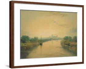 On the River Ouse-J. M. W. Turner-Framed Giclee Print