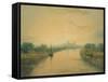 On the River Ouse-J. M. W. Turner-Framed Stretched Canvas