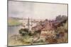 On the River Yare, C.1880 (W/C on Paper)-Charles Robertson-Mounted Giclee Print