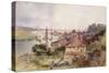 On the River Yare, C.1880 (W/C on Paper)-Charles Robertson-Stretched Canvas