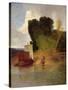 On the River Yare-John Sell Cotman-Stretched Canvas