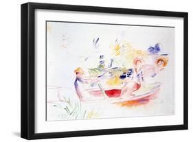 On the Riverbank, 20th Century-Pierre-Auguste Renoir-Framed Giclee Print