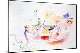 On the Riverbank, 20th Century-Pierre-Auguste Renoir-Mounted Giclee Print