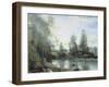 On the Riverbank-Jean-Baptiste-Camille Corot-Framed Premium Giclee Print