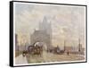 On the Road Approaching the Bridge-Herbert Marshall-Framed Stretched Canvas