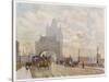 On the Road Approaching the Bridge-Herbert Marshall-Stretched Canvas