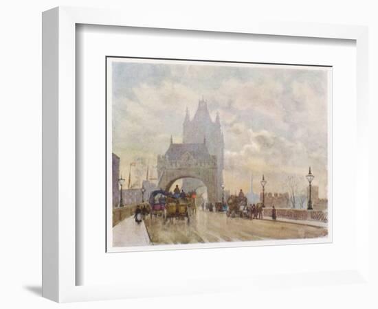 On the Road Approaching the Bridge-Herbert Marshall-Framed Art Print