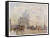 On the Road Approaching the Bridge-Herbert Marshall-Framed Stretched Canvas