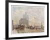 On the Road Approaching the Bridge-Herbert Marshall-Framed Art Print