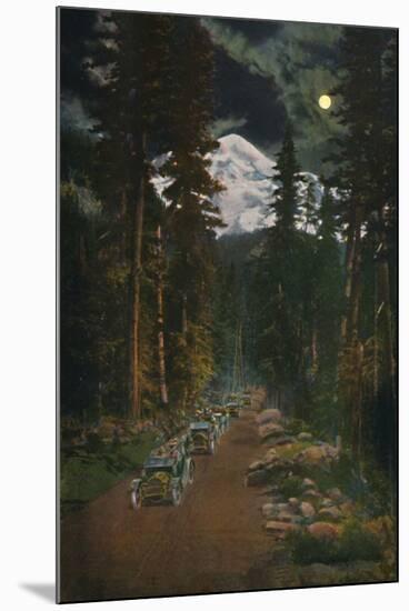 'On the Road from Mount Rainier National Park, Washington', c1916-Asahel Curtis-Mounted Photographic Print