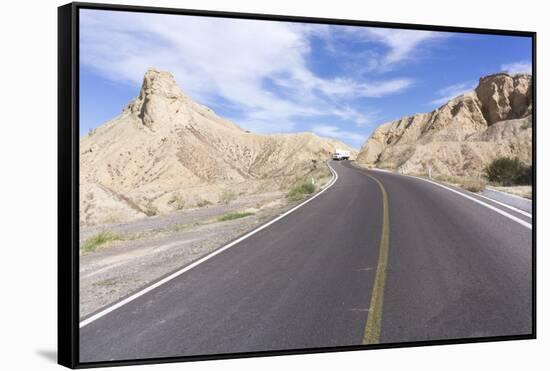 On the road in Baja California, Mexico, North America-Peter Groenendijk-Framed Stretched Canvas