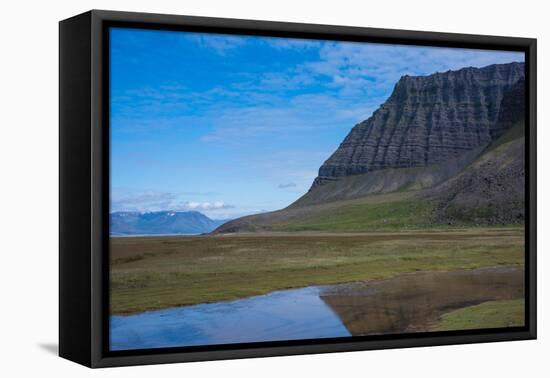 On the Road in the West Fjords of Iceland-Luis Leamus-Framed Stretched Canvas