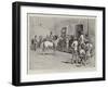 On the Road to Bulawayo, Selling Horses by Auction at Mafeking-Charles Edwin Fripp-Framed Giclee Print