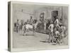 On the Road to Bulawayo, Selling Horses by Auction at Mafeking-Charles Edwin Fripp-Stretched Canvas