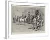On the Road to Bulawayo, Selling Horses by Auction at Mafeking-Charles Edwin Fripp-Framed Giclee Print