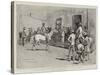 On the Road to Bulawayo, Selling Horses by Auction at Mafeking-Charles Edwin Fripp-Stretched Canvas