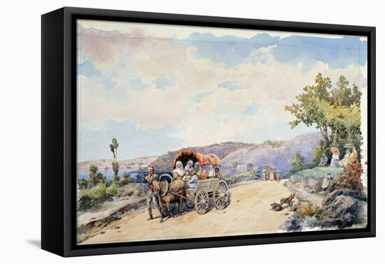 On the Road to Istanbul-Pietro Benvenuti-Framed Stretched Canvas